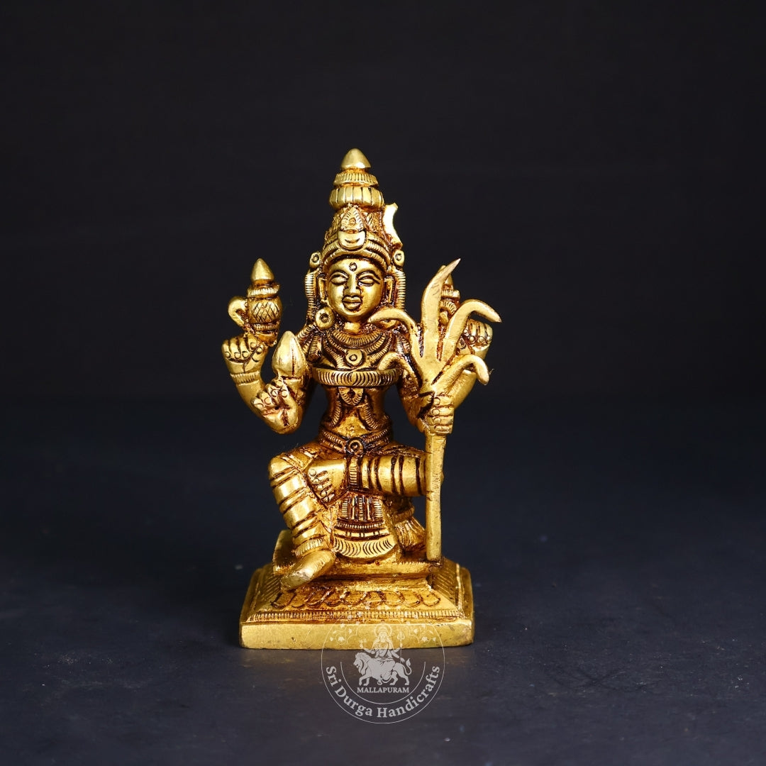 4" Inch Brass Frame Rajarajeshwari