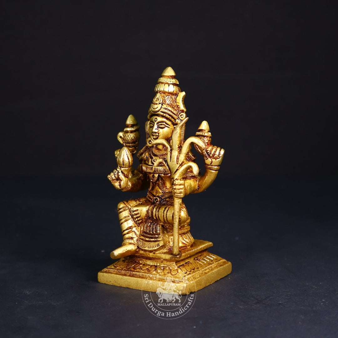 4" Inch Brass Frame Rajarajeshwari