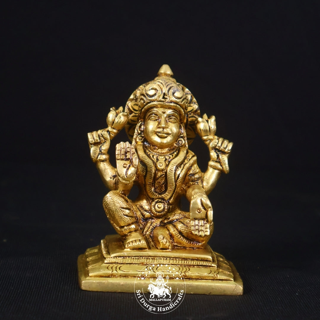 4" Inch Brass Lakshmi Sitting Idol
