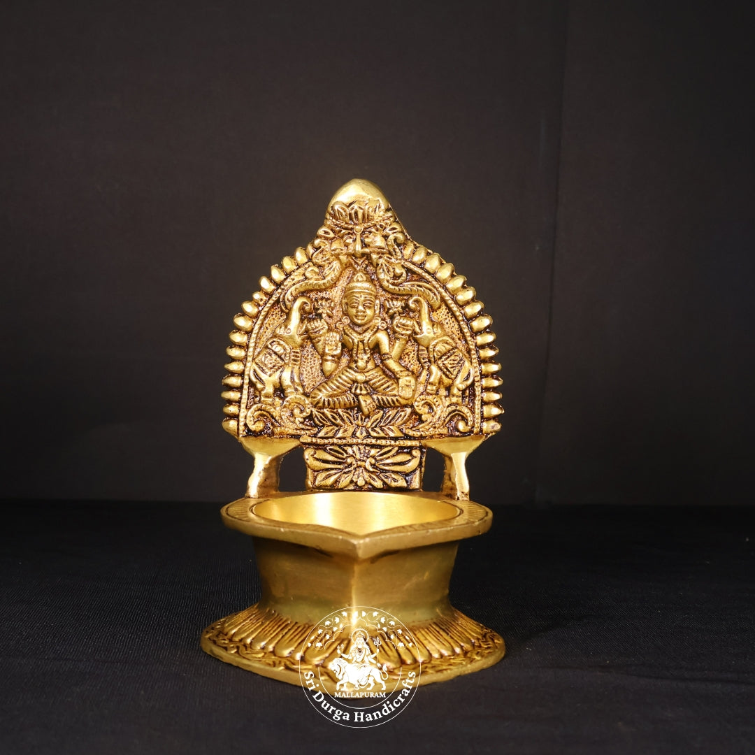7" Inch Brass Gajalakshmi Deep