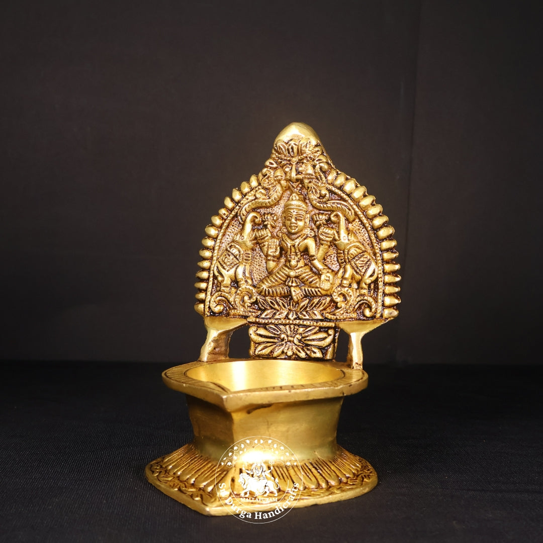 7" Inch Brass Gajalakshmi Deep