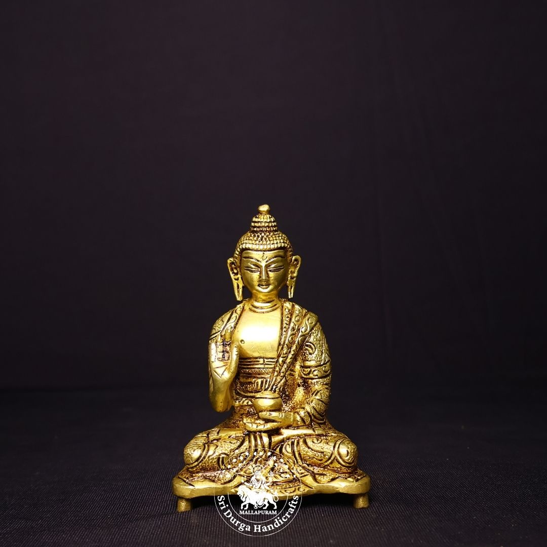 4" Inch Brass New Buddha Idol
