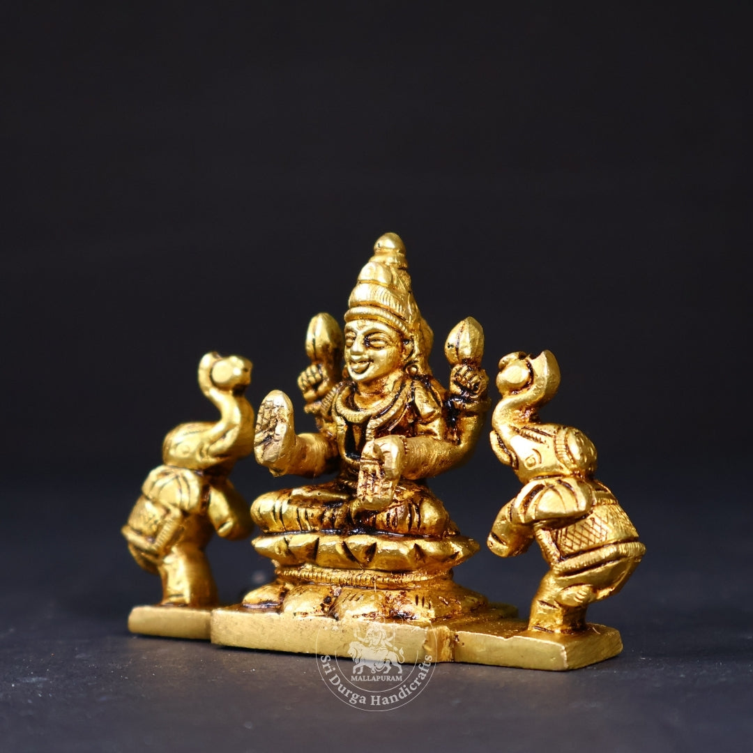 2" Inch Brass Gajalakshmi Miniature