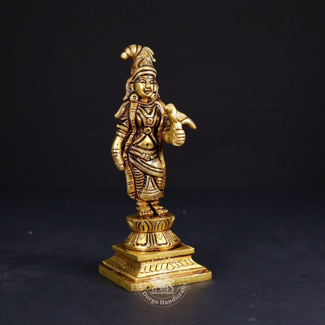 5" Inch Brass Andal Idol