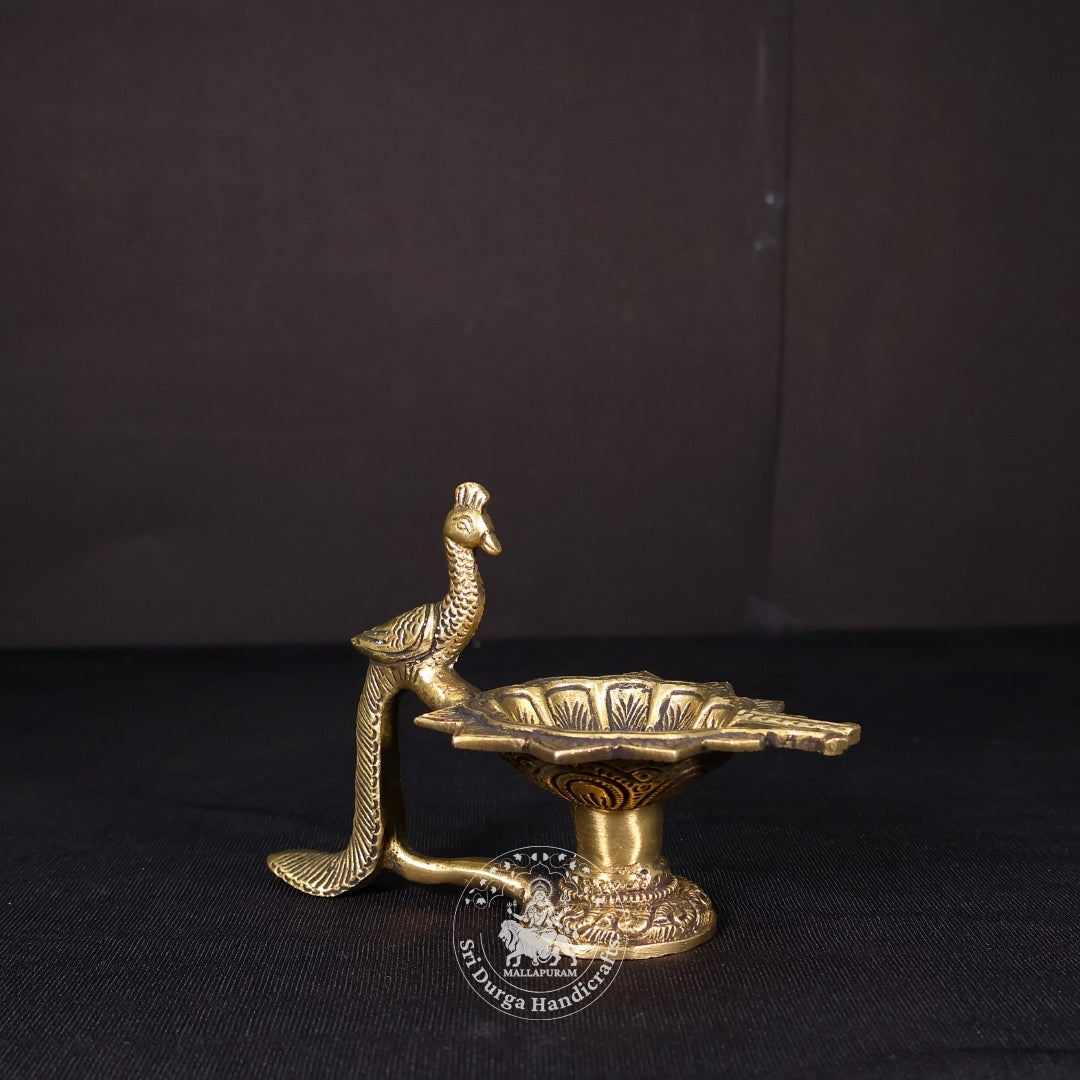 4" Inch Brass Peacock Fancy Deep