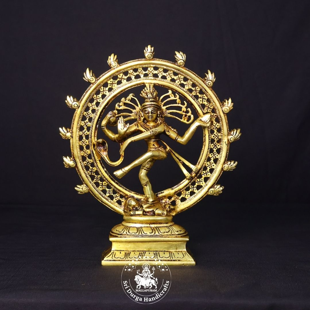 9 Inch Brass Nataraja Dancing Shiva Idol