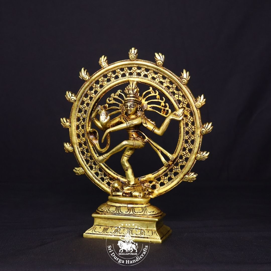 9 Inch Brass Nataraja Dancing Shiva Idol