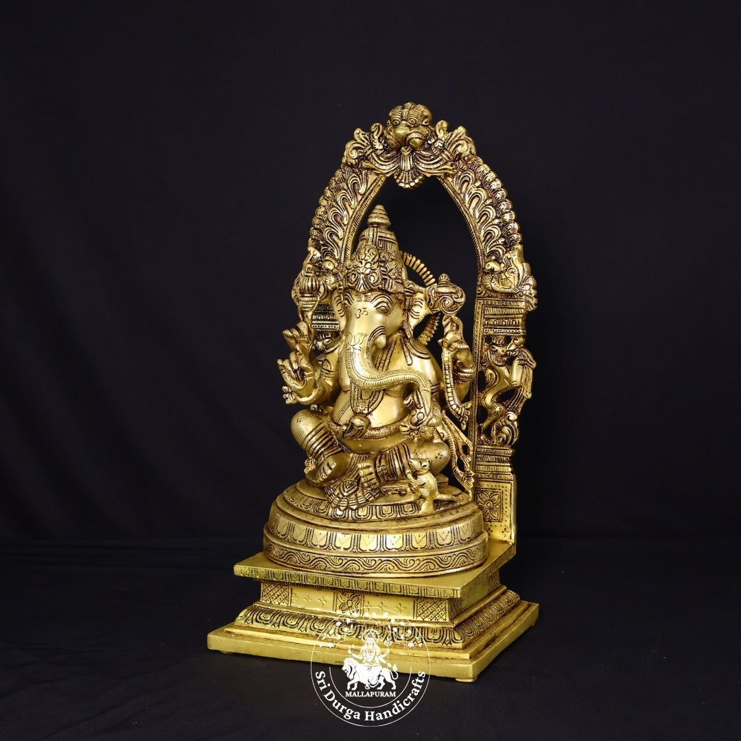 16" Inch Brass New Frame Ganesh