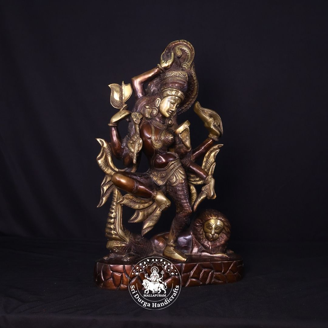 17" Inch Brass Colour Ardhanadeshwarar Idol