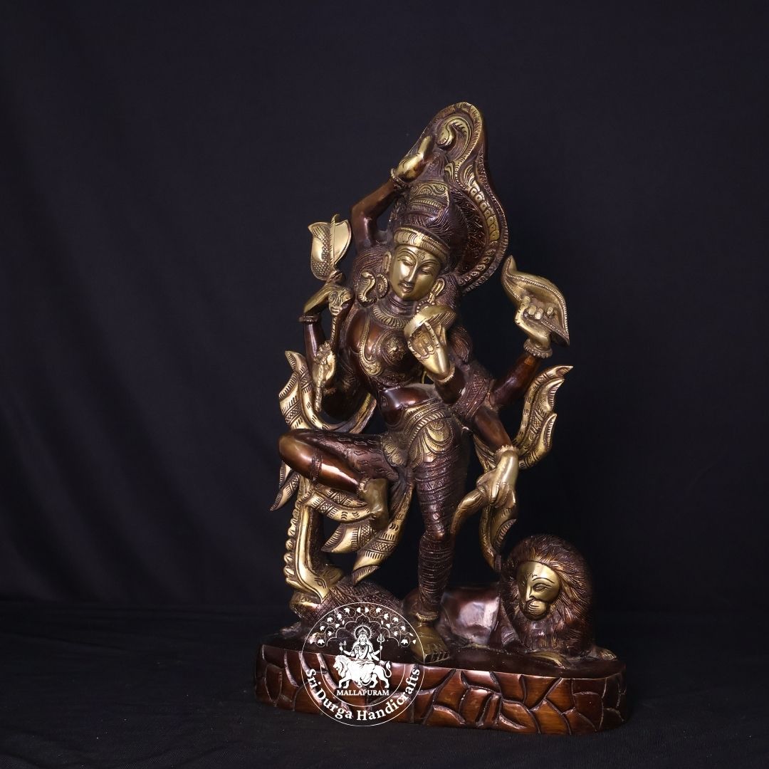 17" Inch Brass Colour Ardhanadeshwarar Idol