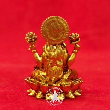 Brass Lakshmi with Wealth Pot Miniature Idol