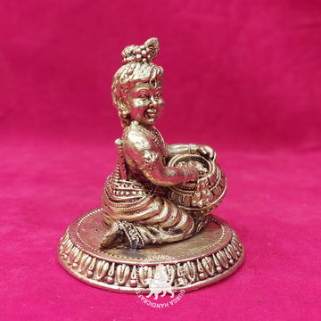 Brass Matkan Krishna Idol