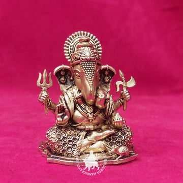 Brass Durga Ganapathi Idol