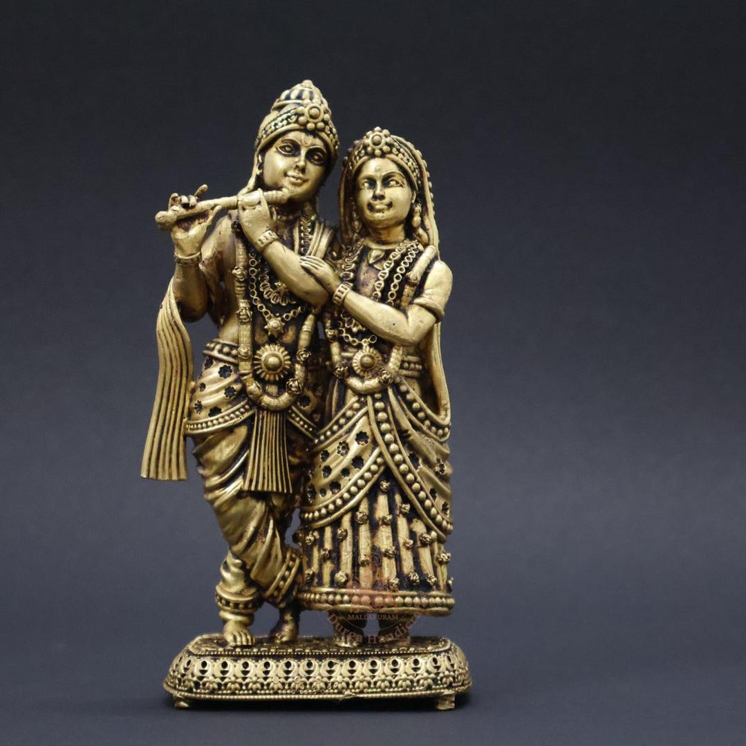 6" Inch Brass Radha Krishnar Set