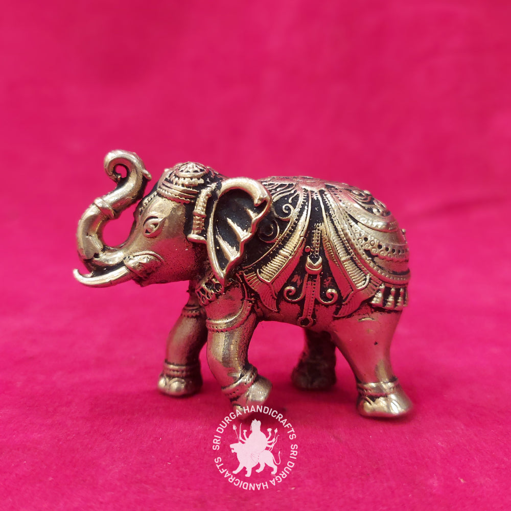 1.5" Inch Brass Elephant Idol