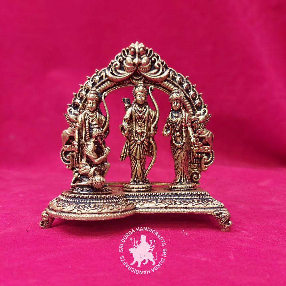 4 Inch Brass Ram Darbar Idol