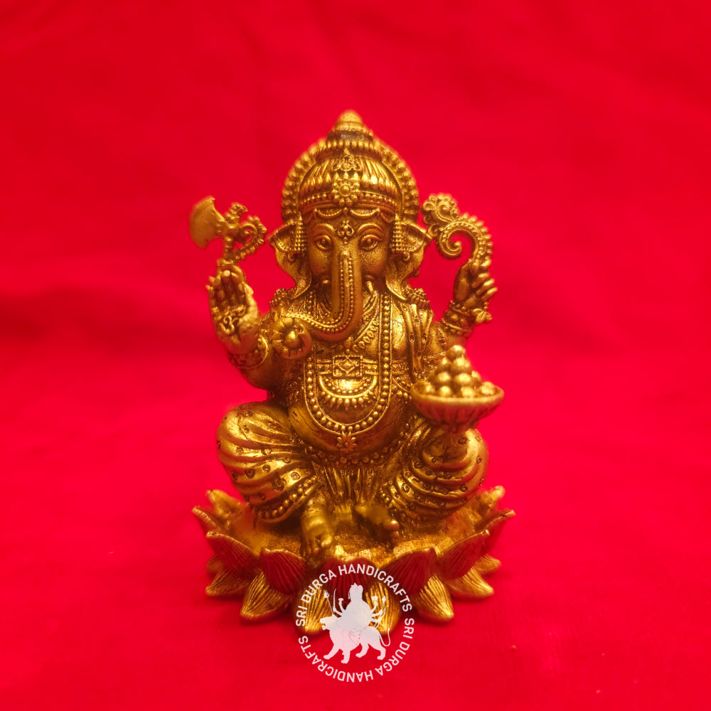 3" inch Brass Kamal Ganesh Idol