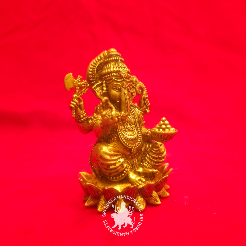 3" inch Brass Kamal Ganesh Idol