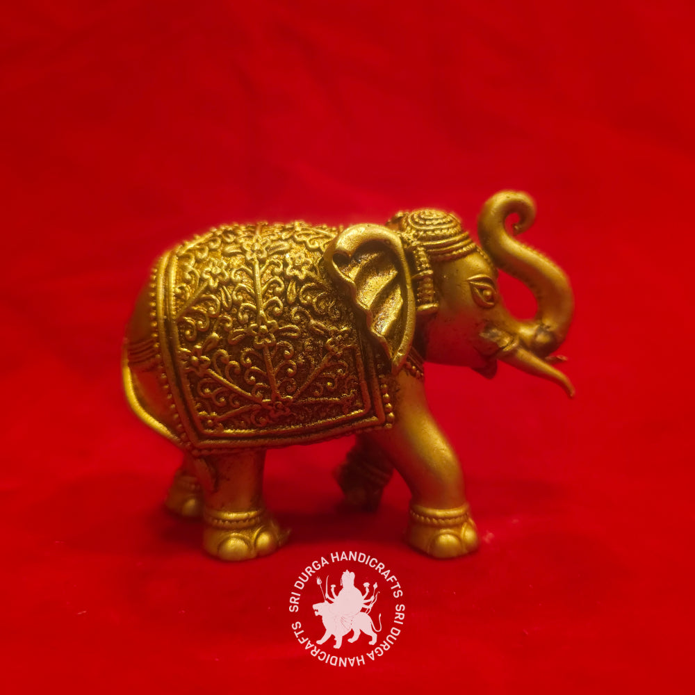 3" inch Brass Elephant Statue