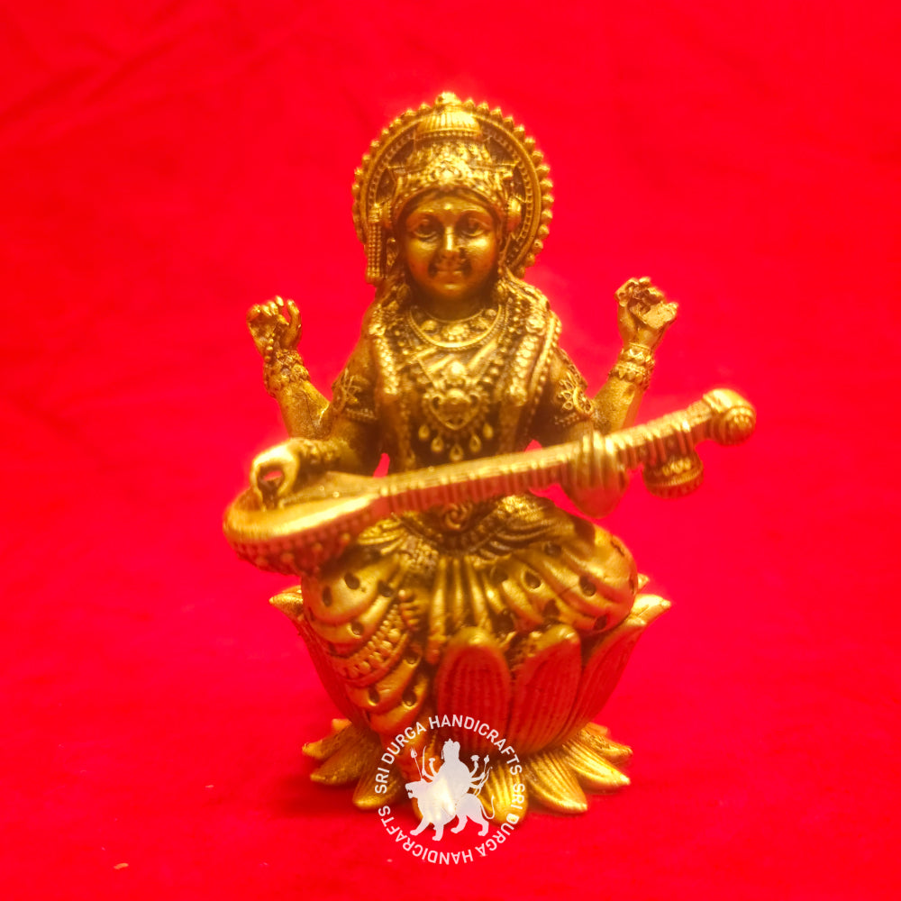 4" inch Brass Kamal Saraswathi Idol