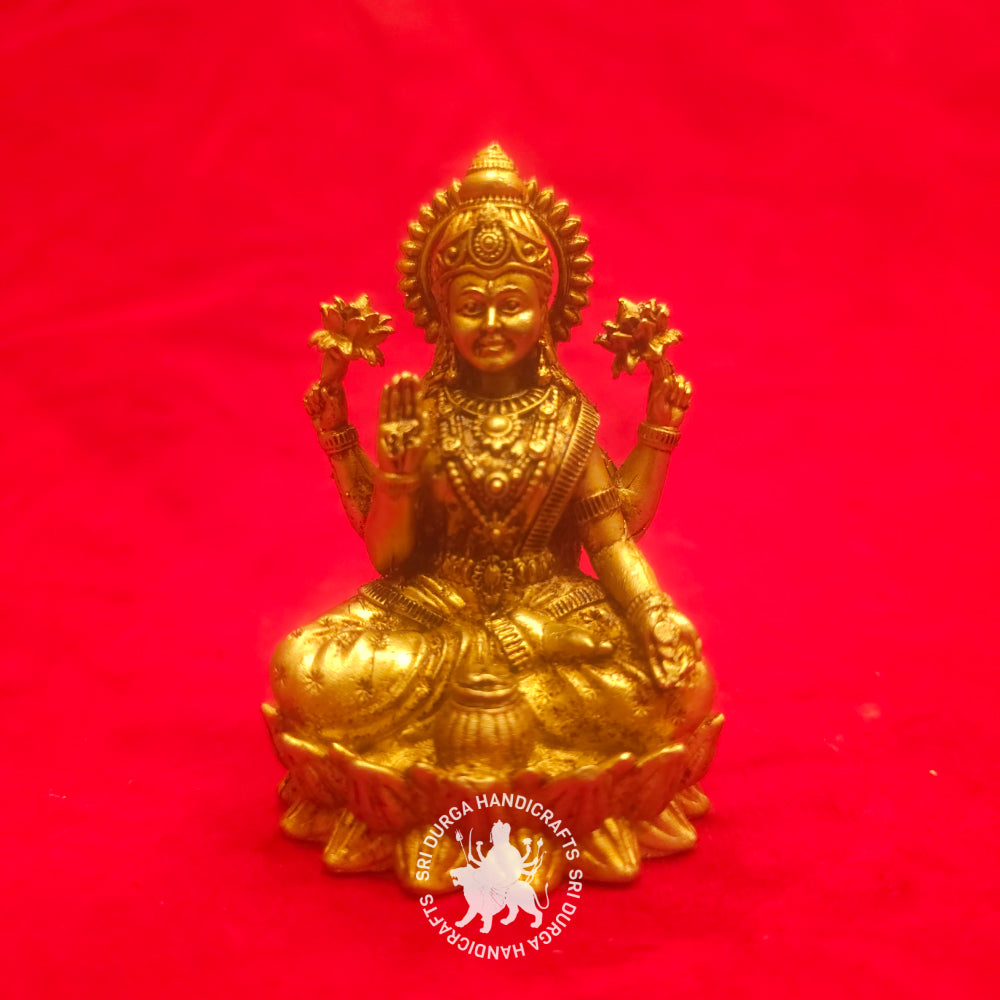 3" inch Brass Kamal Lakshmi Idol