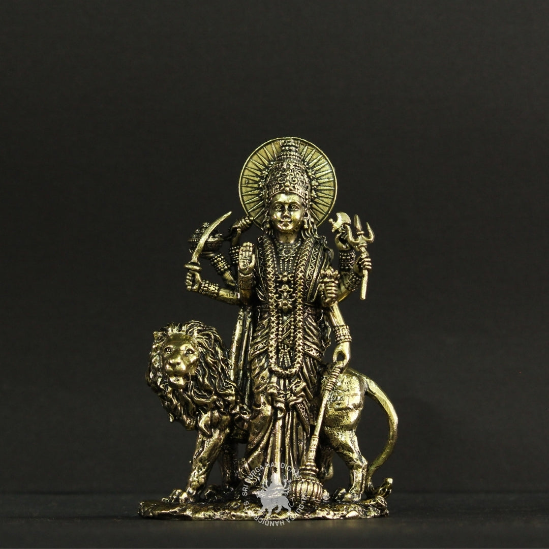 6" inch Sacred Durgai Amman in Black Antique