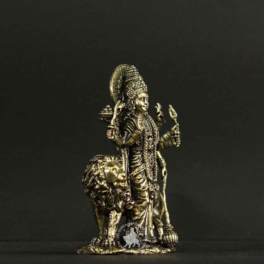 6" inch Sacred Durgai Amman in Black Antique