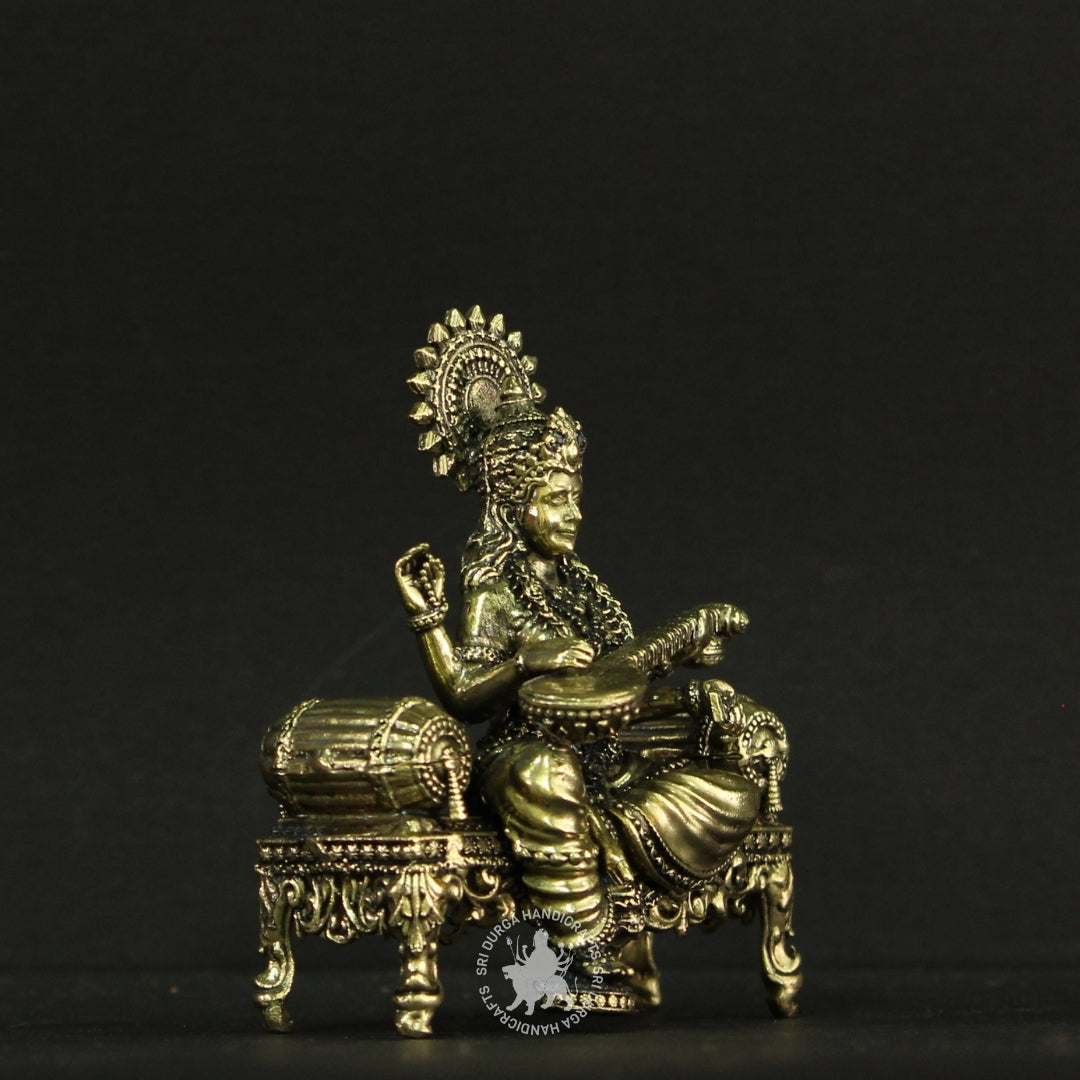 4" inch Antique Black Durgai Amman Idol