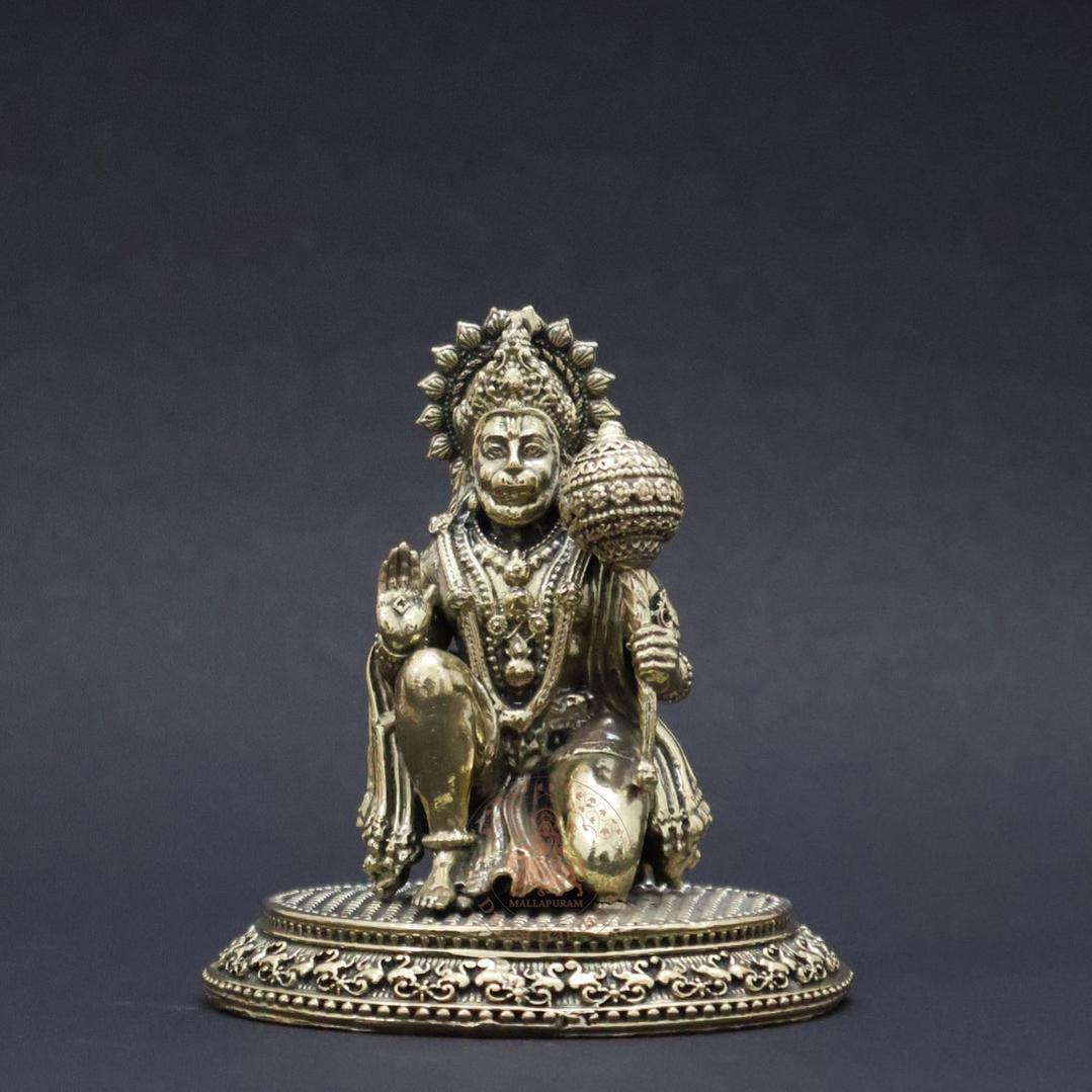 3" Inch Brass Hanuman Sitting