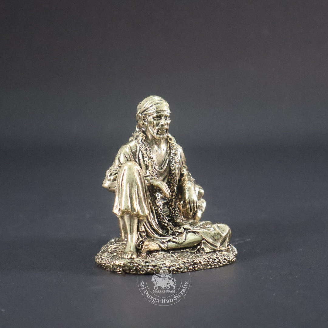 3" Inch Brass Sai Baba Sitting Idol