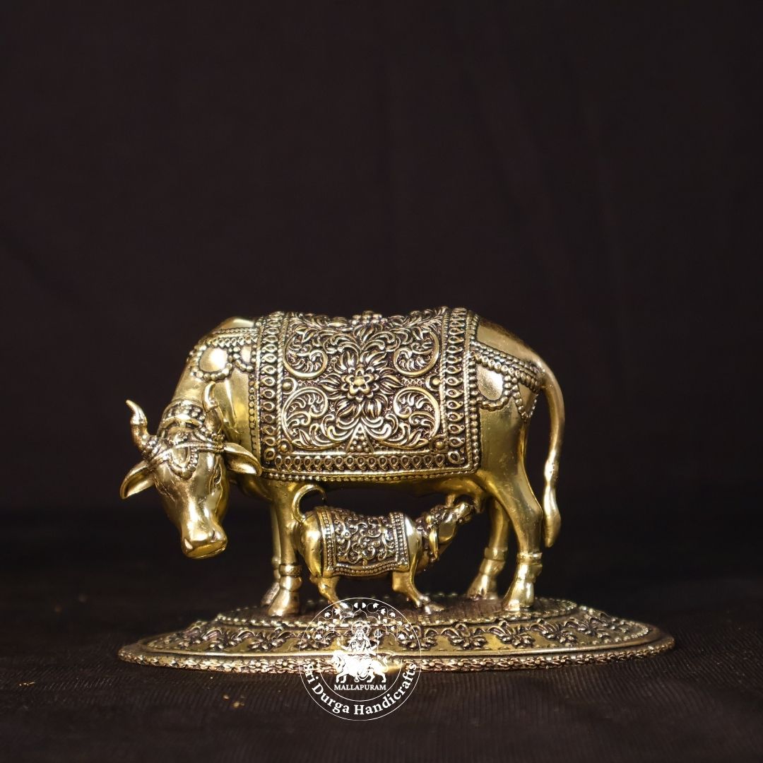 3 Inch Brass Kamadhenu Komatha Idol