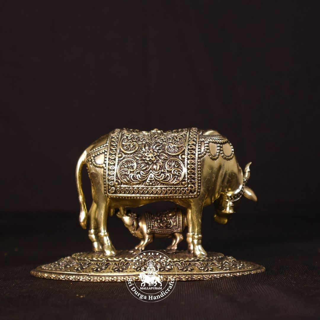3 Inch Brass Kamadhenu Komatha Idol