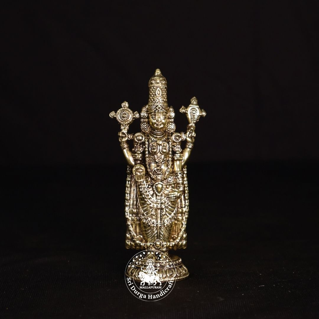 4" Inch Brass Thirupathi Balaji Idol