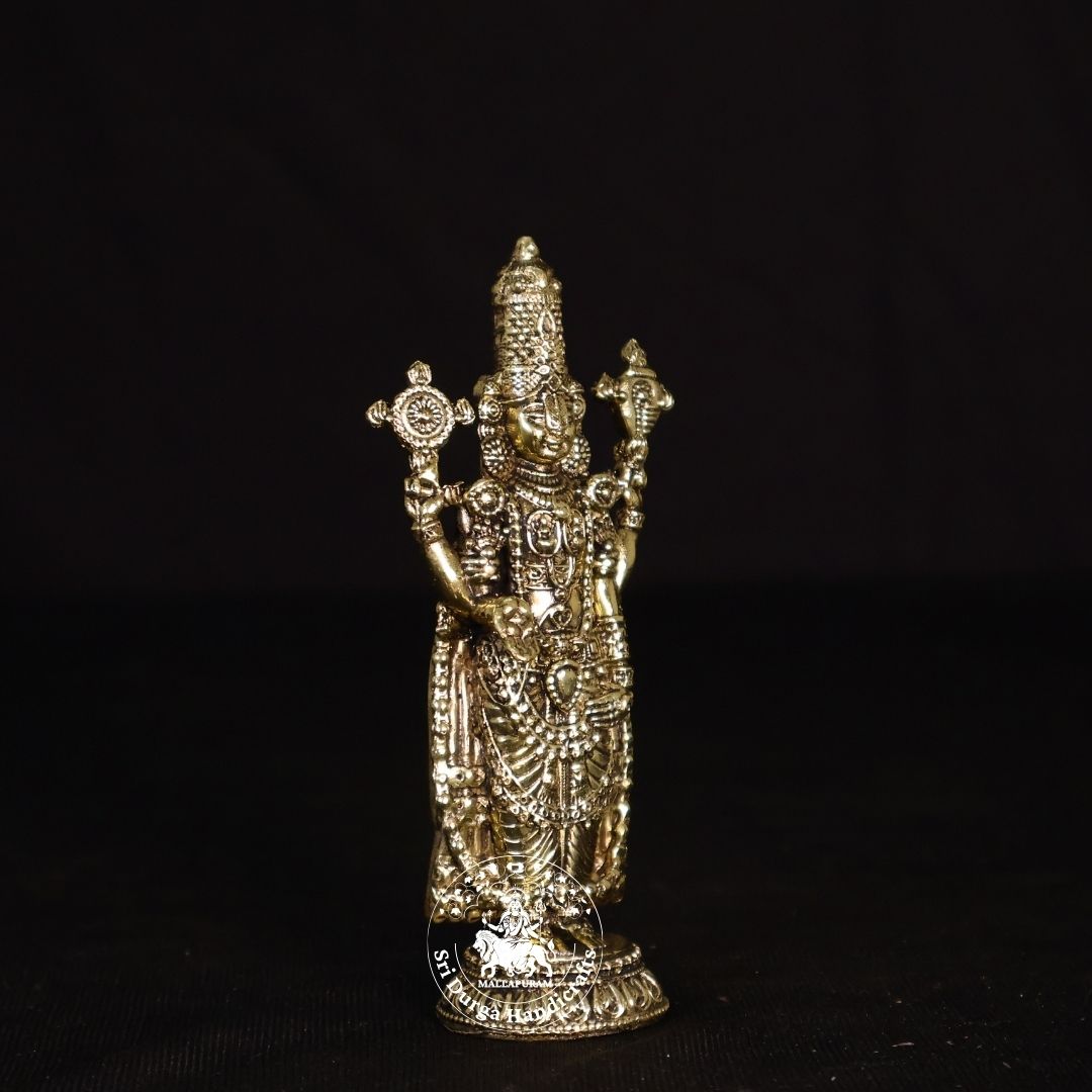 4" Inch Brass Thirupathi Balaji Idol