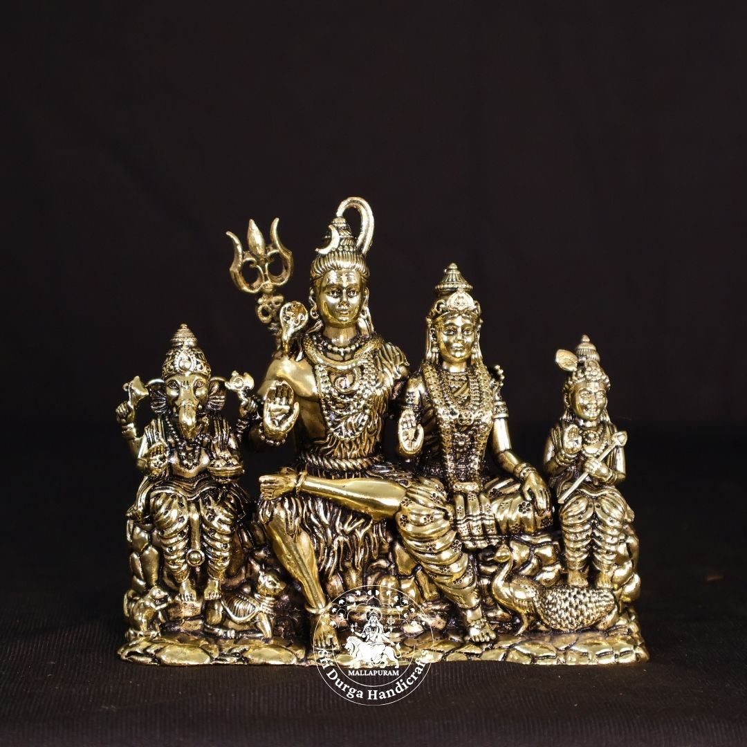4.5" Inch Brass New Sivan Family Idol