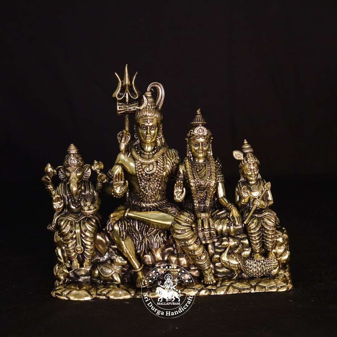 5" Inch Brass New Sivan Family Idol