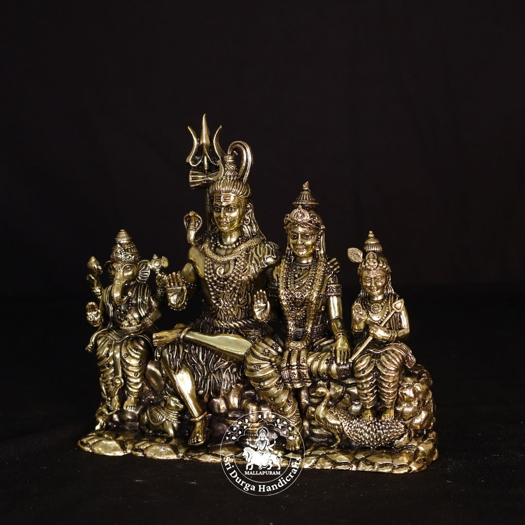 5" Inch Brass New Sivan Family Idol