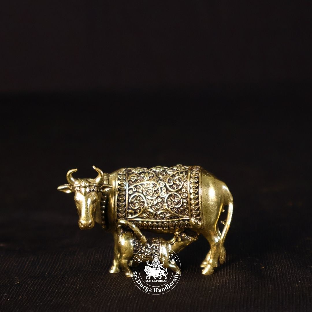 Brass Komatha (Kamadhenu) Idol – 1.5 Inch