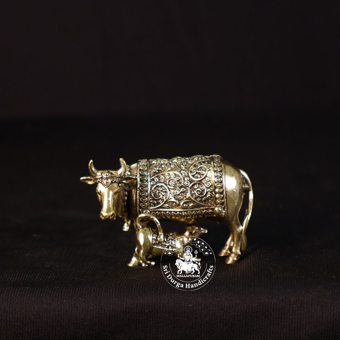 2 Inch Brass Kamadhenu Komatha Idol