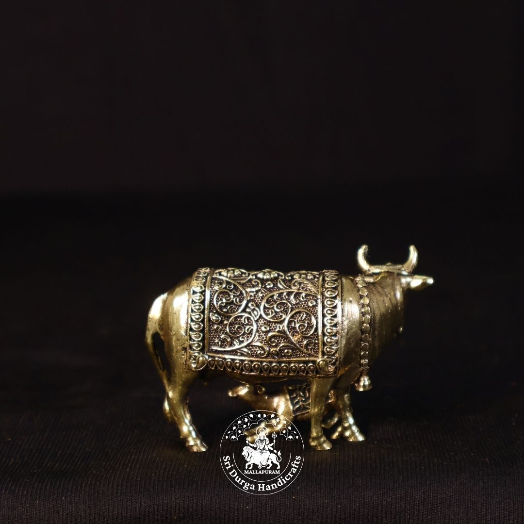 2 Inch Brass Kamadhenu Komatha Idol