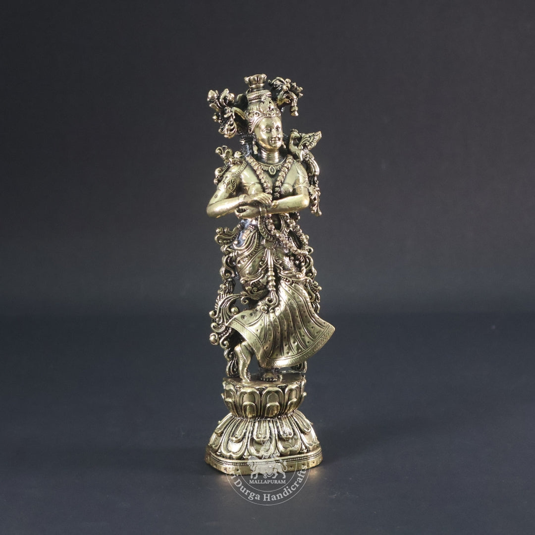 7" Inch Brass Radha standing Idol