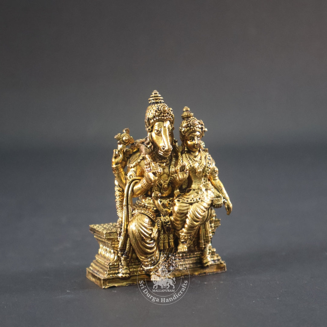 3" Inch Brass Lakshmi Hayagrevar