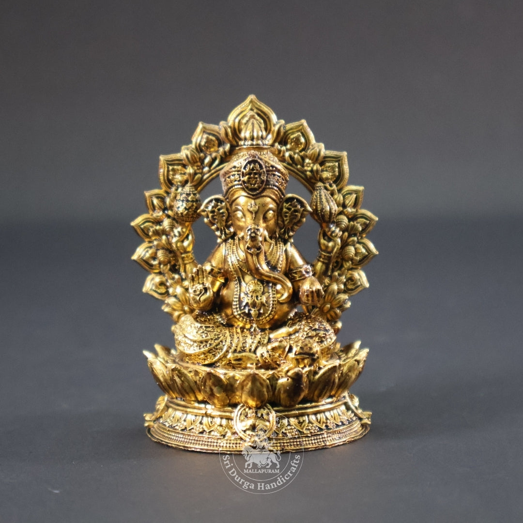 3" Inch Brass Frame Ganesh