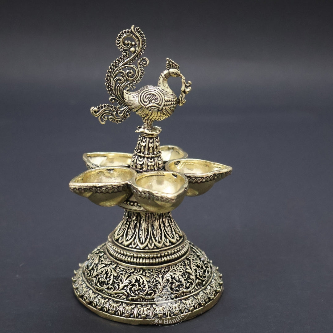 6" Inch Brass Peacock Deep