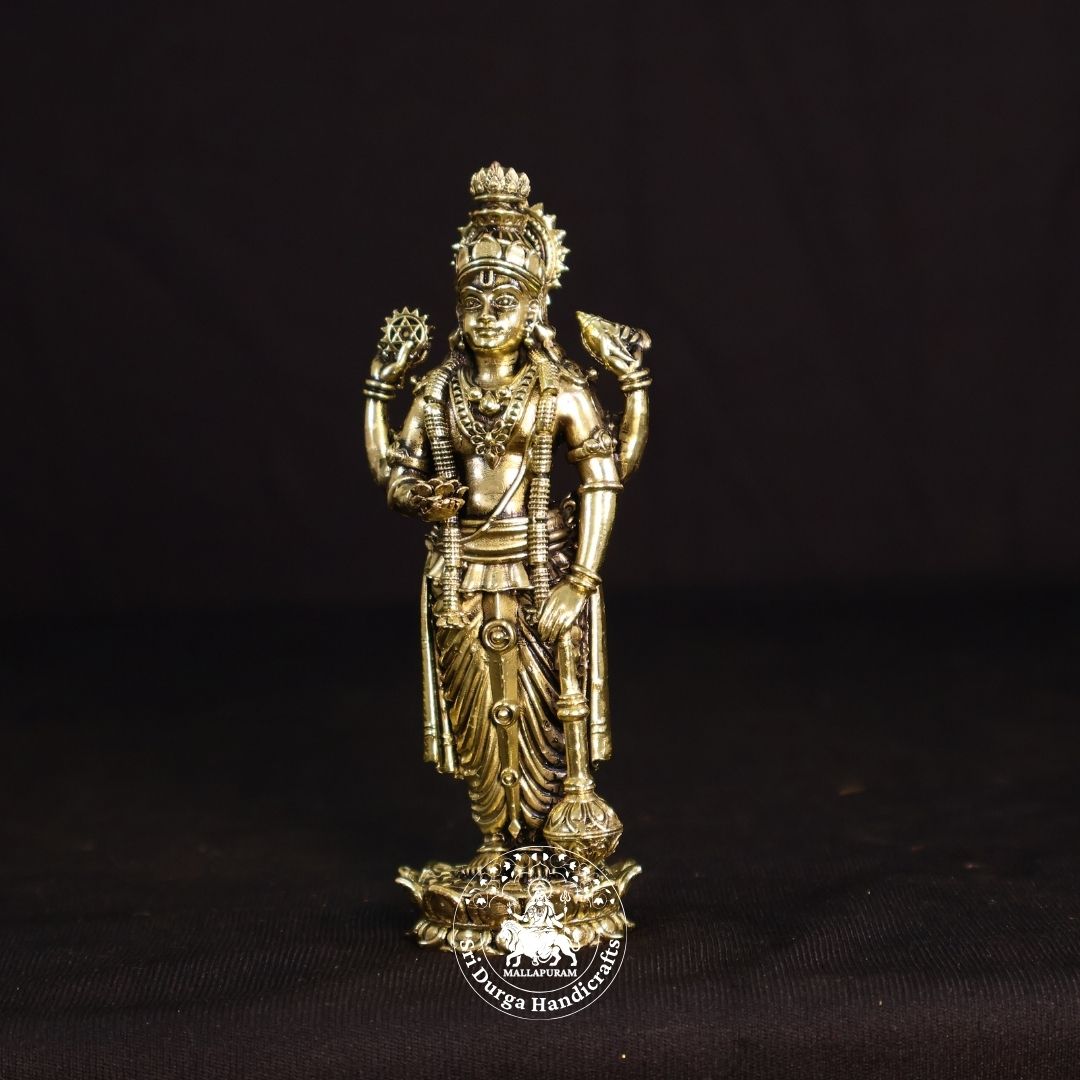 5" Inch Brass Vishnu Standing Idol