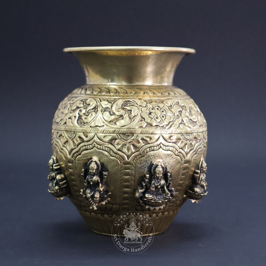 5" Inch Brass Astalakshmi Chombu (Outer)