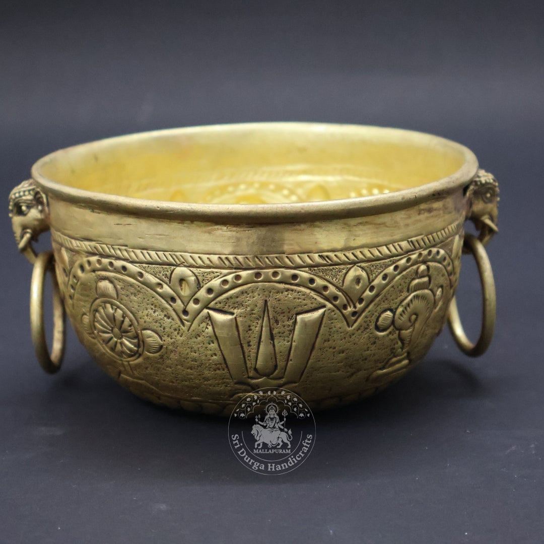 3" Inch Brass Sangu & Chakarm Bowl
