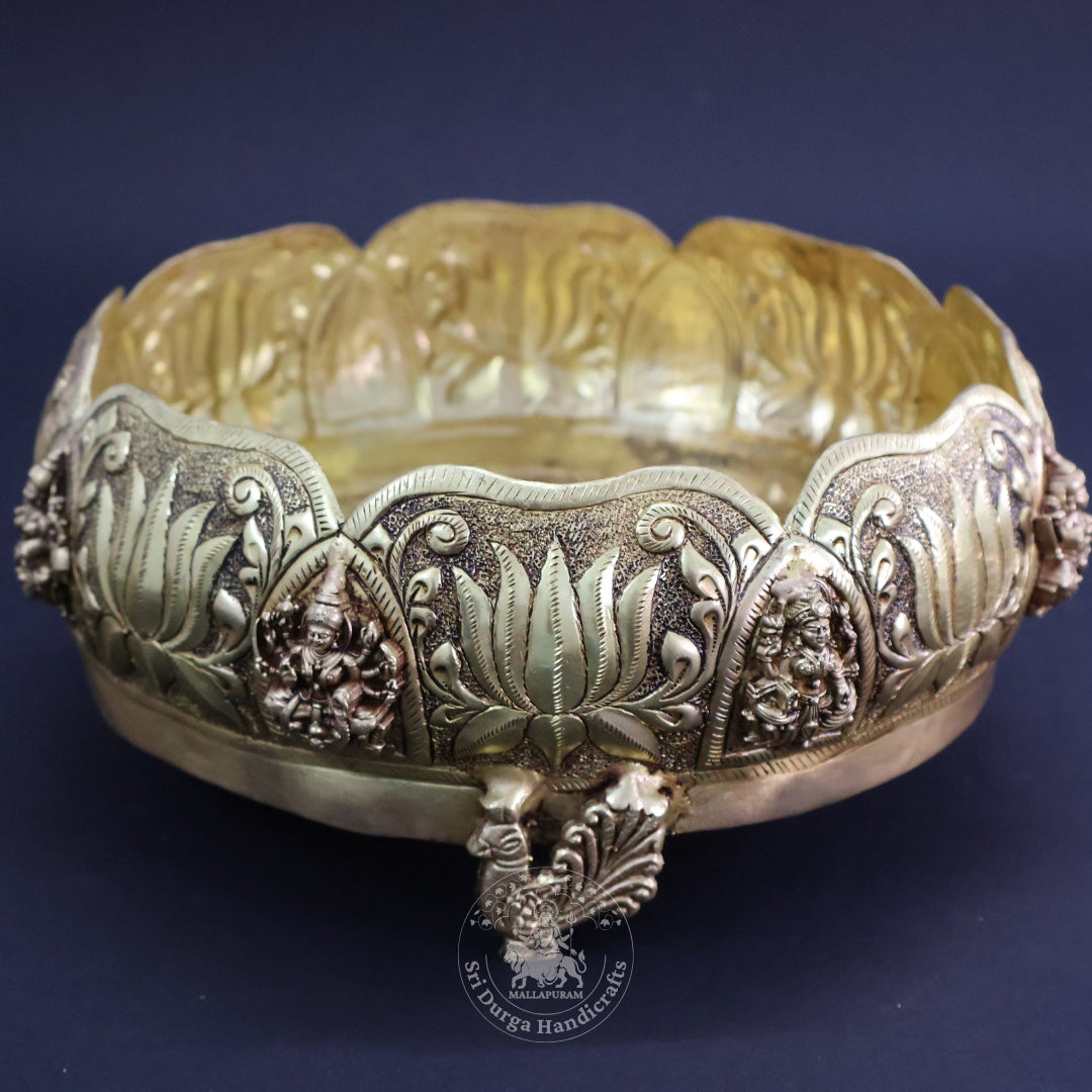 4" Inch Brass Astalakshmi Uruli