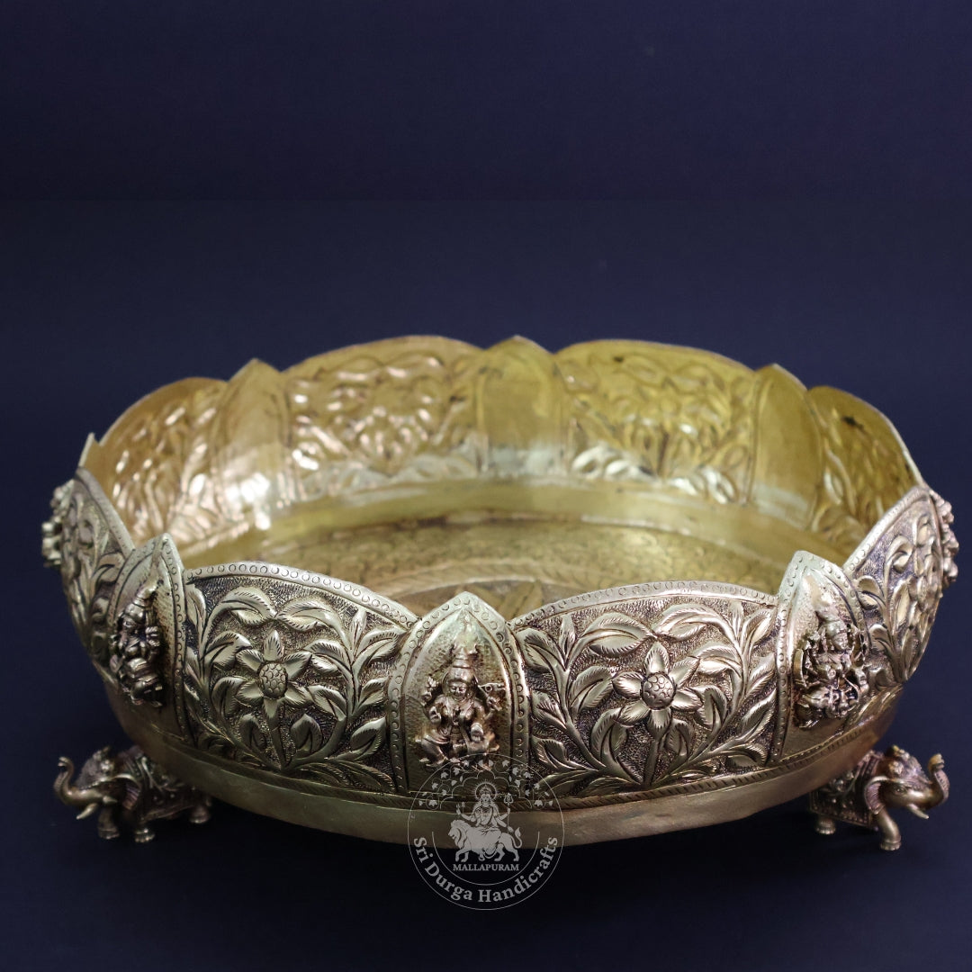 4" Inch Brass Astalakshmi Uruli