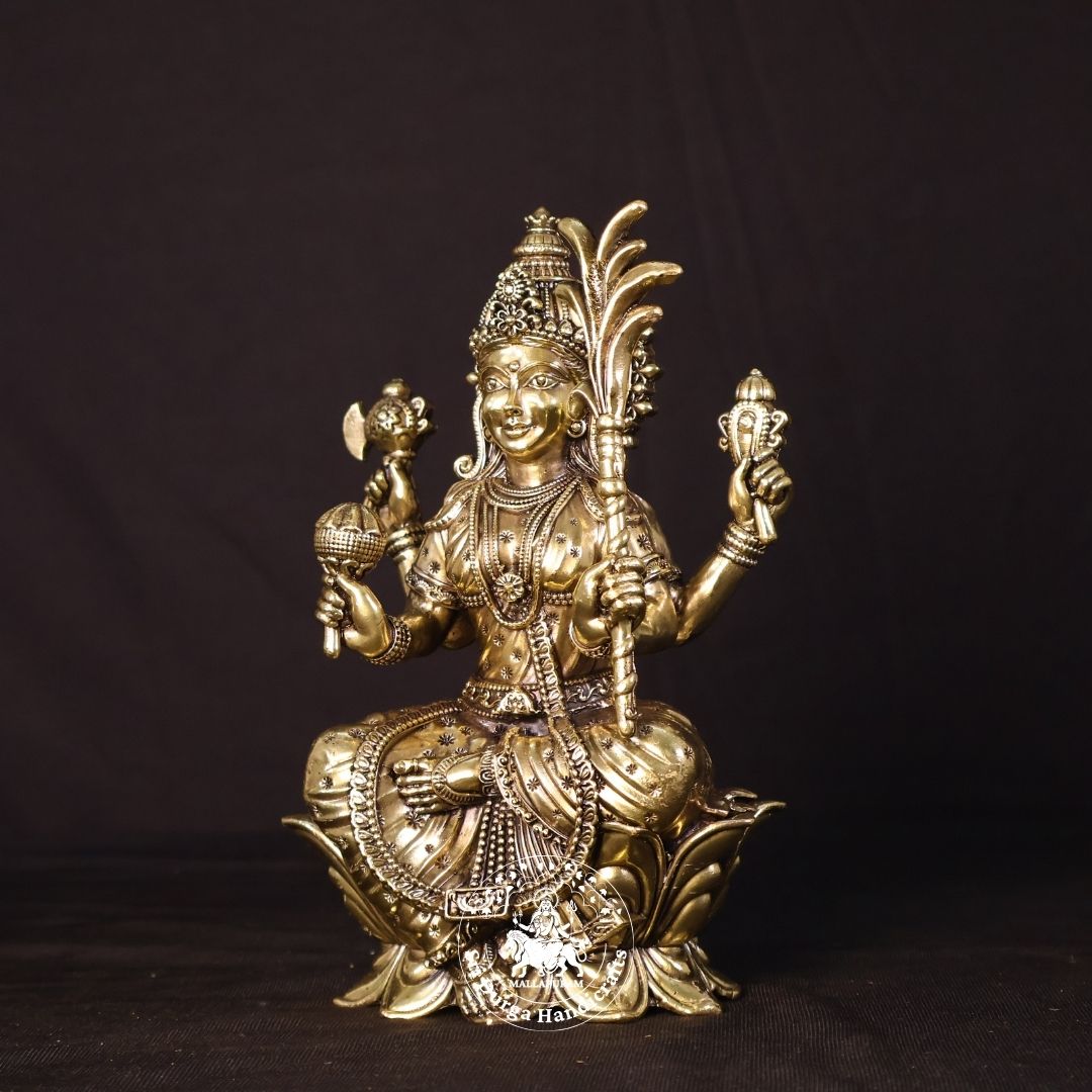 8" Inch Brass Rajeshwari Sitting Idol
